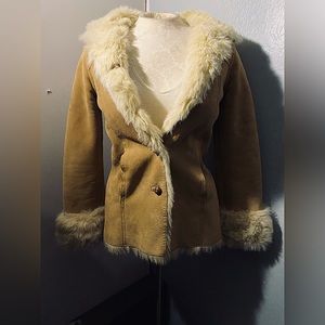 VINTAGE Abercrombie & Fitch ✨Genuine Leather / Faux Fur Coat | XS 🧥🖤